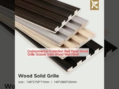حماية البيئة لوحة الحائط Wood Grille Groove Solid Wood Wall Panel