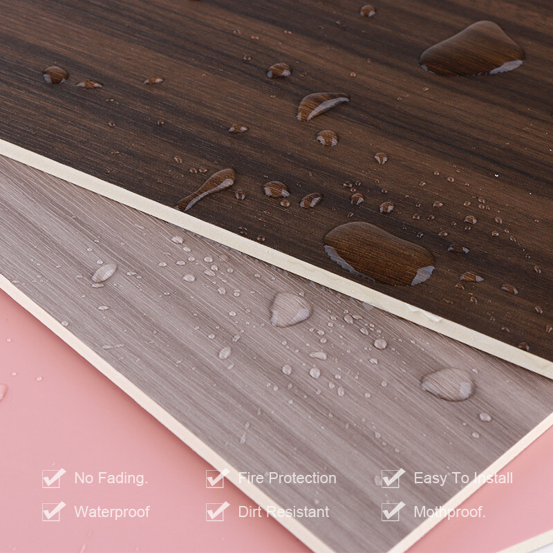 صديقة للبيئة مقاومة للحريق ديكور الخشب الحبوب PVC ألياف الخيزران جدار تلبيسة