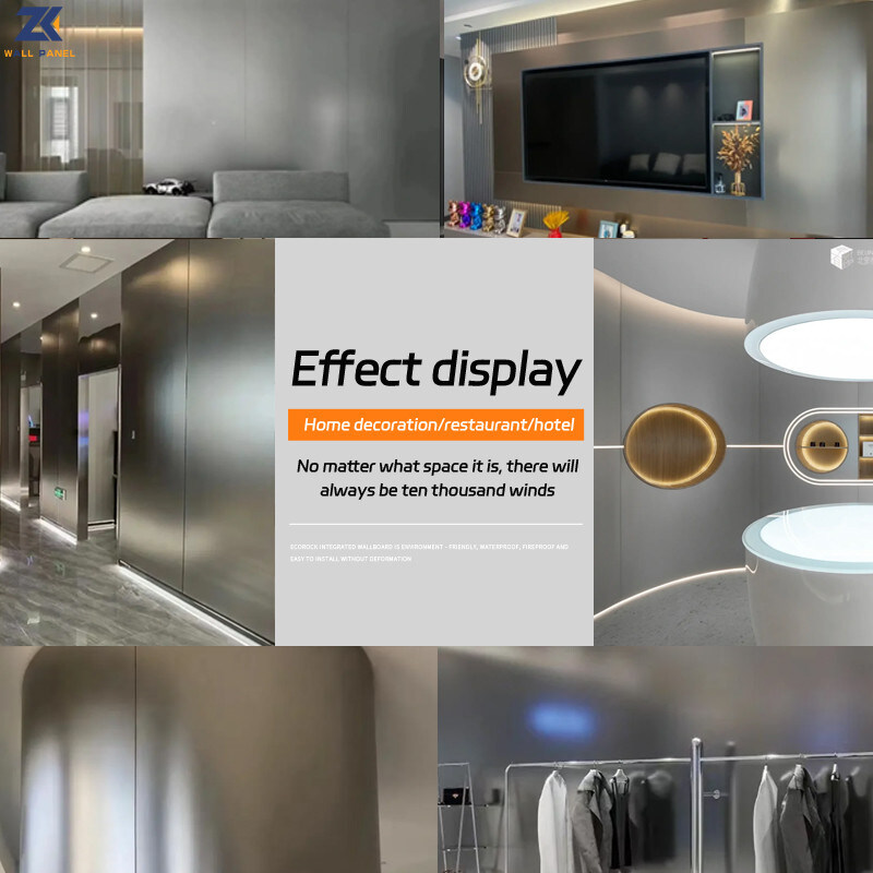 القشرة الخشبية المعدنية الصلبة للماء مثبطات اللهب الزخرفية لوحات الحائط البلاستيكية