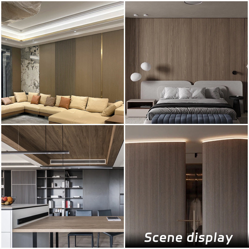 الصلبة الداخلية الديكور 1.22 م عرض الخشب الحبوب القشرة البلاستيكية لوحة الحائط