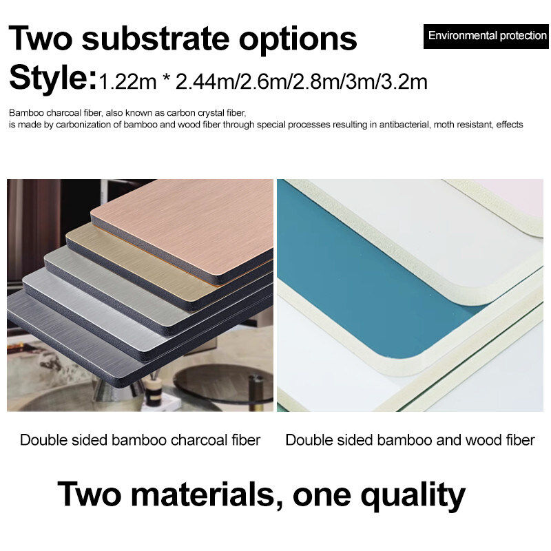 ديكورات الداخلية المعدن الخشب الفنير لوحة الحائط البيئة الصديقة الخيزران الفحم الخشب الفنير