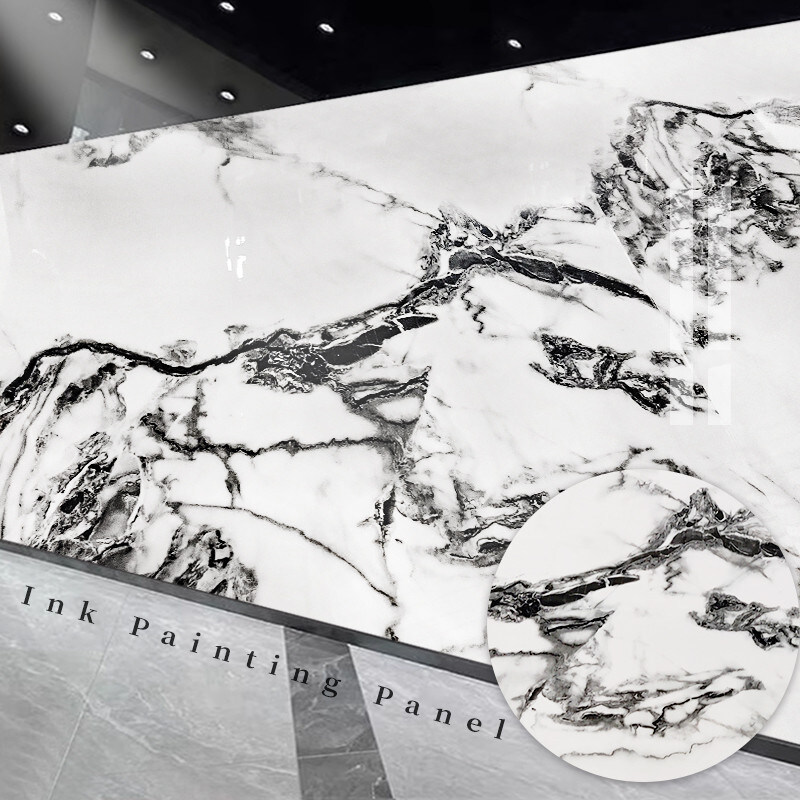 الديكور الداخلي لوحات الحائط الرخامية المكبدة معًا الخيزران الفحم الخشبية