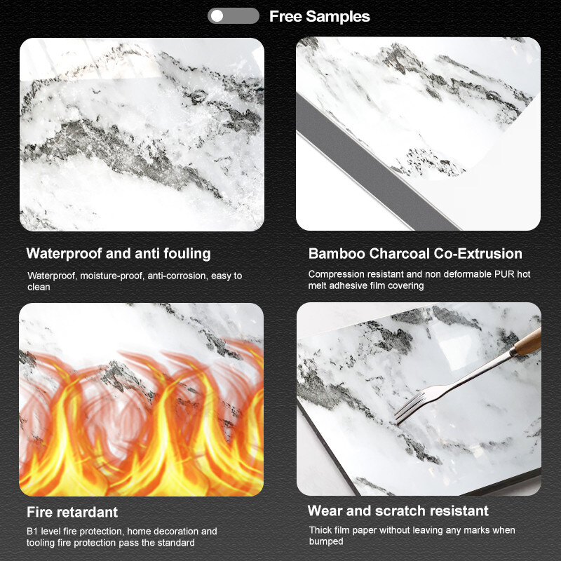 غرفة المعيشة مقاومة للماء و مقاومة للنار لوحة الحائط الخيزران الفحم مع المواد الصديقة للبيئة