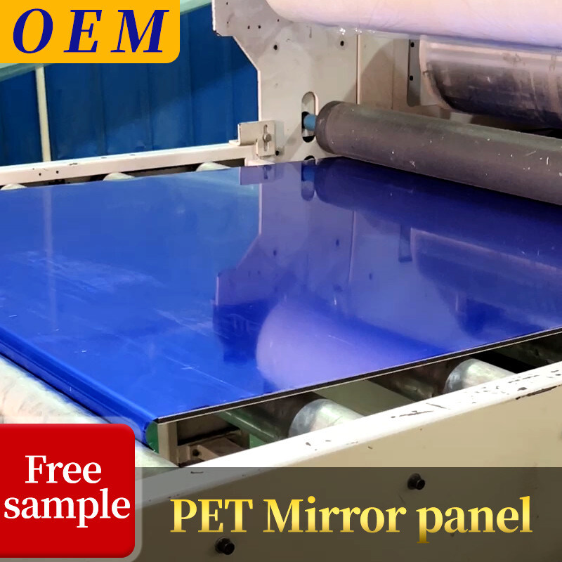 فندق ضوء فاخر PET ديكور الخيزران الفحم الخشب القشرة لوحة الحائط مرآة