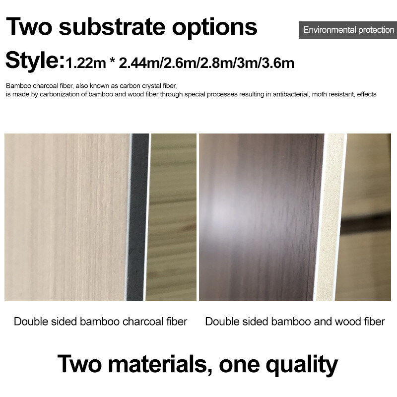 مقاومة للرطوبة الخيزران الفحم الحائط لوحة خشبية للزخرفة الفاخرة الحديثة