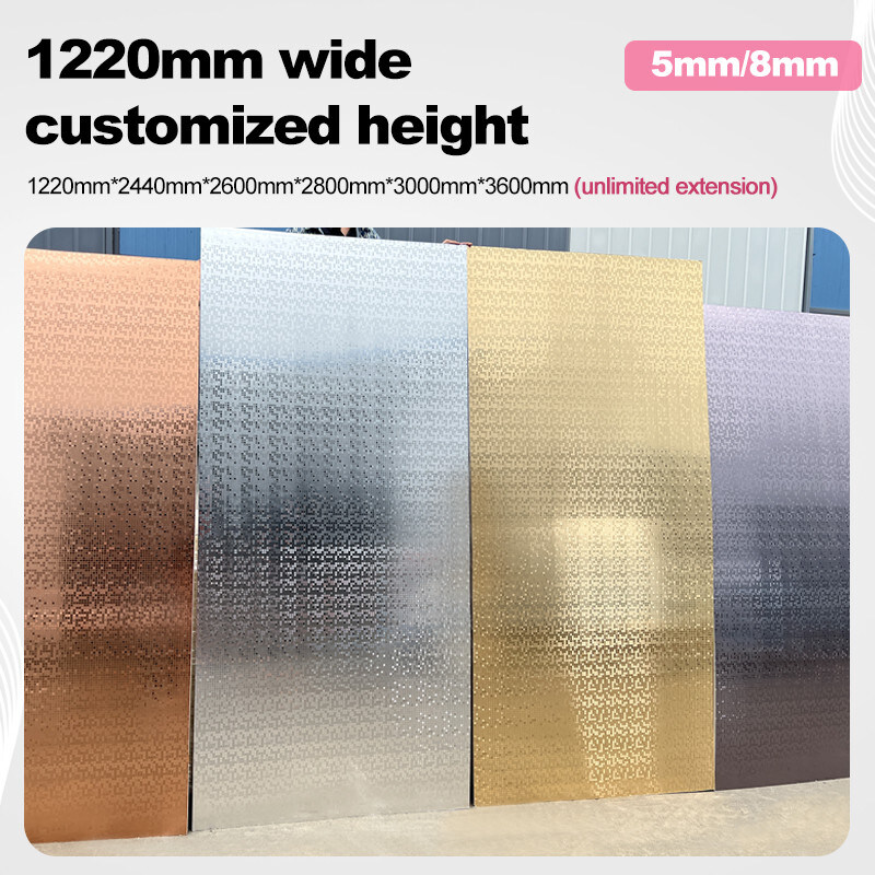 ديكورات الجدران للمنزل الخيزران الكربون الخشبية ضد الرطوبة PET المعدن الفسيفساء لوحة الحائط