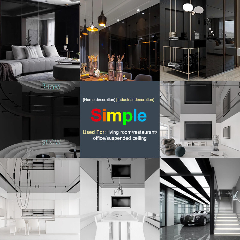 بيئة صديقة الداخلية الخيزران الفحم المرآة ألواح الحائط PVC المرآة الخشب القشرة