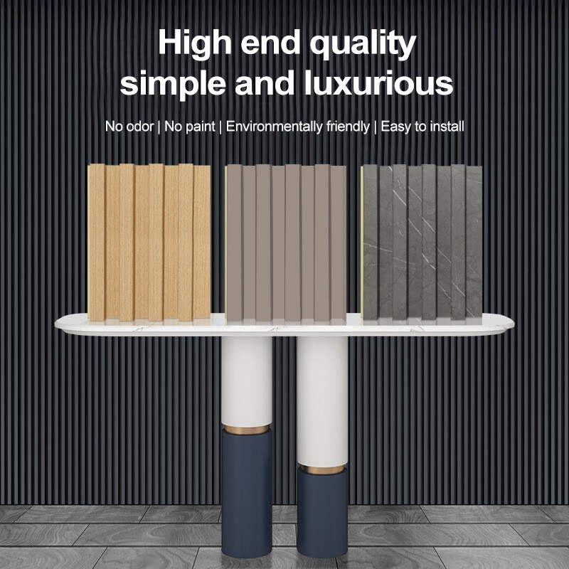 لوحات الحائط الداخلية الزخرفية WPC 3D لوحات الشواية الخشب الصلب