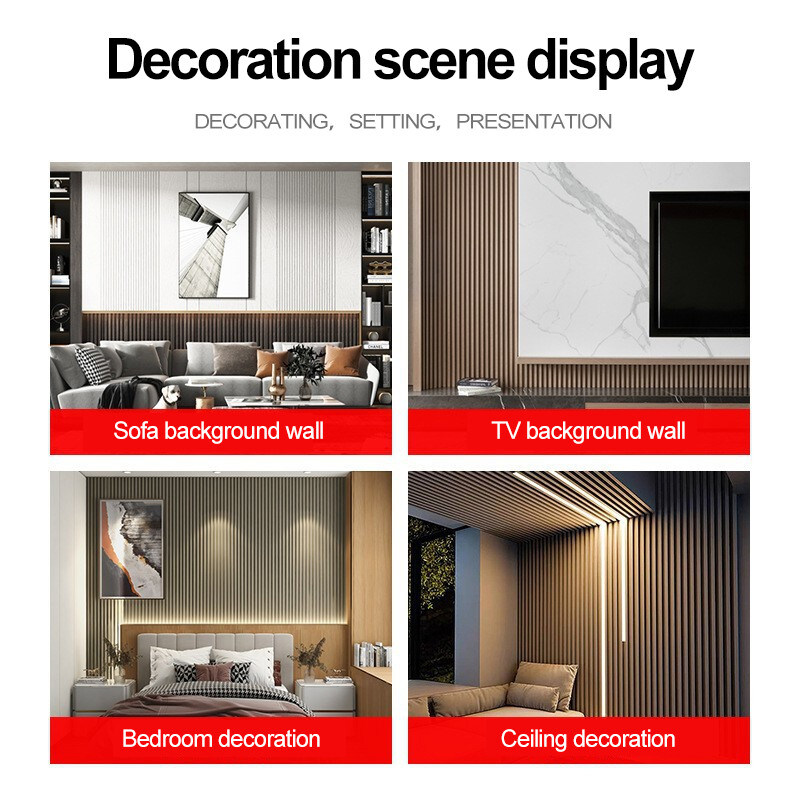 لوحات الحائط الداخلية الزخرفية WPC 3D لوحات الشواية الخشب الصلب