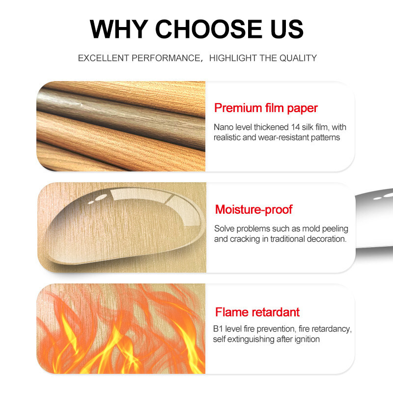 PVC الزخرفة الخيزران الفحم الخشب المعدنية الجدار لوحة الجدار الداخلية عالية الكثافة