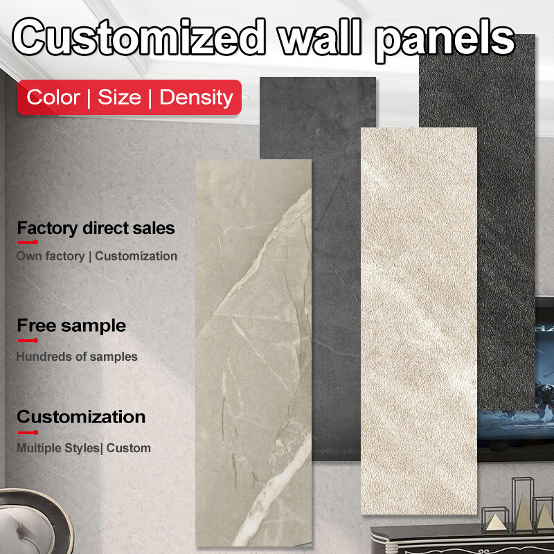 5 ملم / 8 ملم الزخرفة الداخلية PVC ورق الرخام الخيزران الفحم الحائط