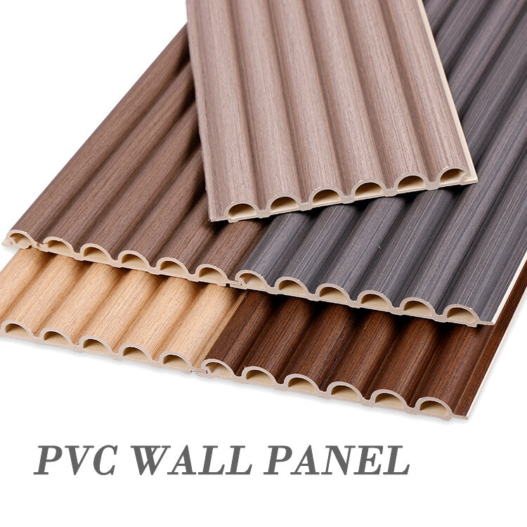 15mm الداخلية الديكور لوحة الحائط PVC الخشب البلاستيك قوس المجلس