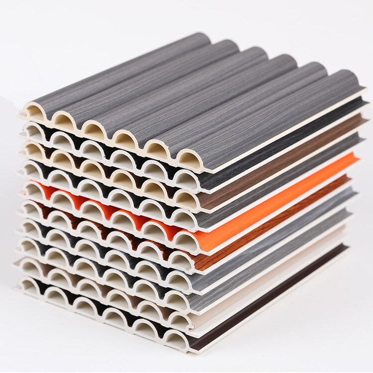 15mm الداخلية الديكور لوحة الحائط PVC الخشب البلاستيك قوس المجلس