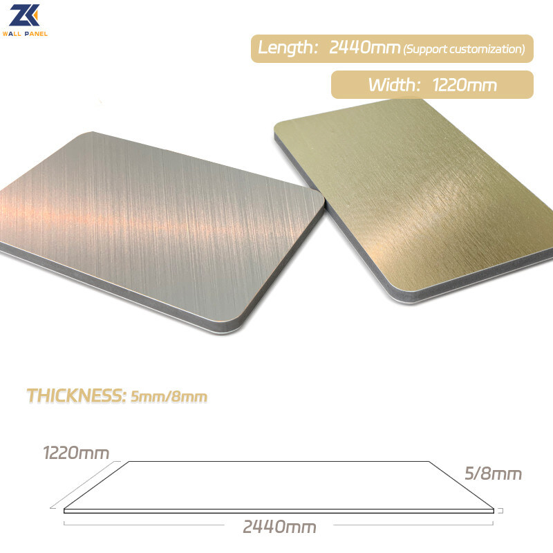 الديكور الداخلي مقاوم للماء عازل للصوت لوحات الحائط القشرة الخشبية المعدنية