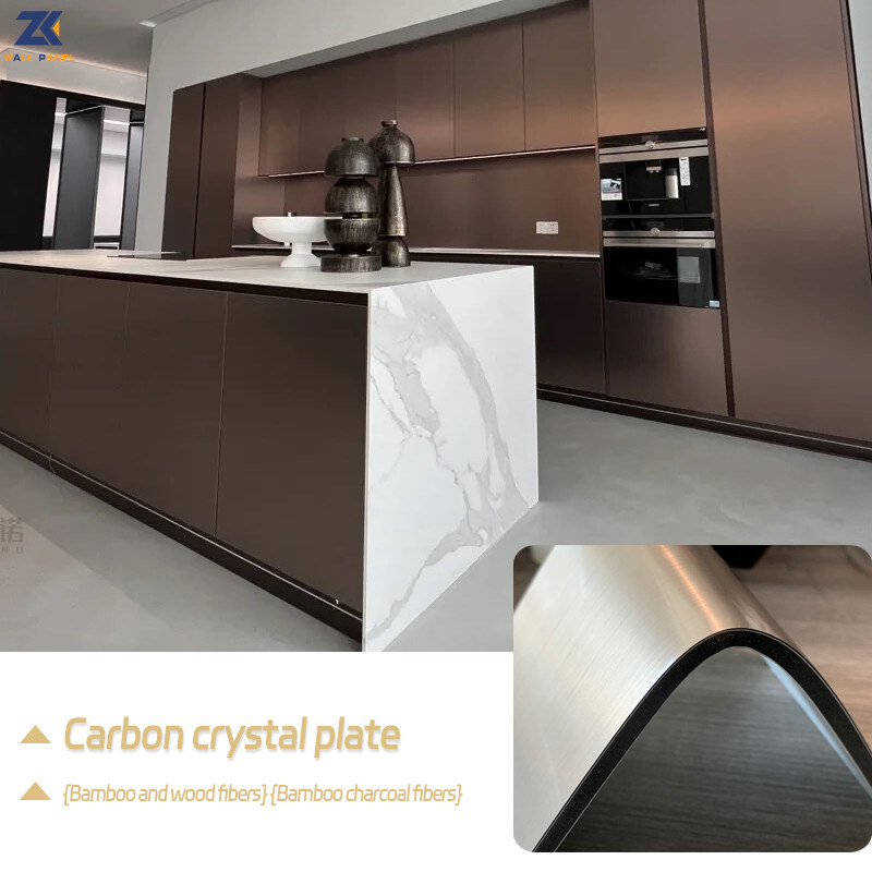 الديكور الداخلي مقاوم للماء عازل للصوت لوحات الحائط القشرة الخشبية المعدنية