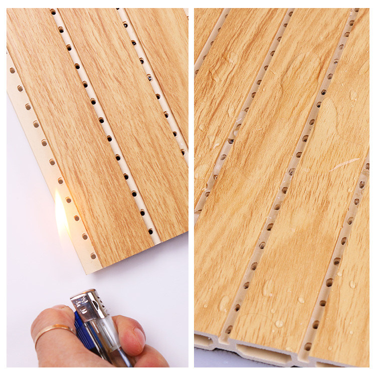 لوحة الحائط المقاومة للحريق WPC عازلة للصوت 1.22 * 3 م 1.22 * 2.8 م