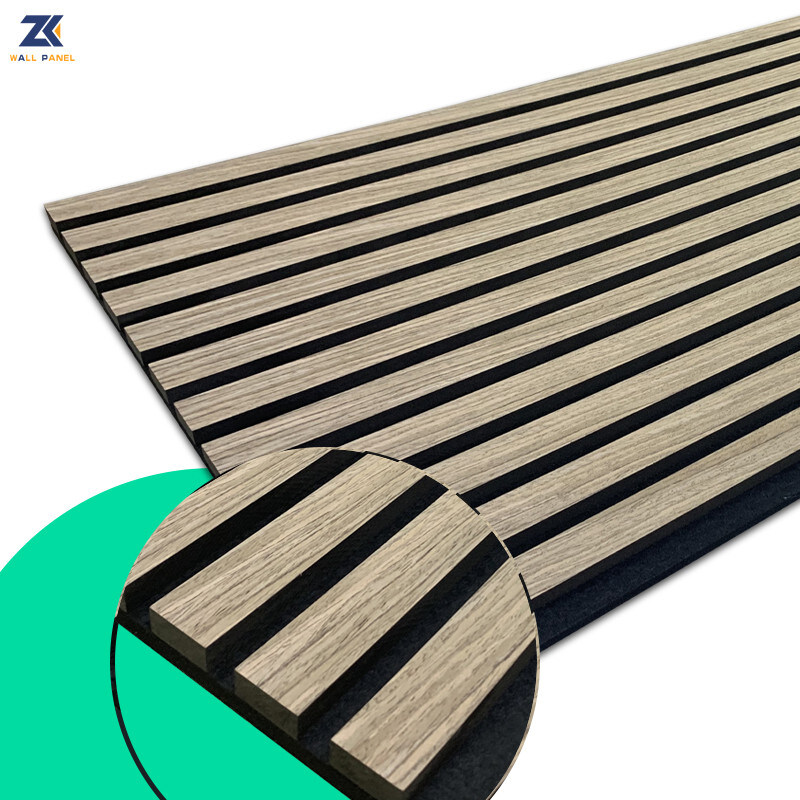 مبيعات المصنع مباشرة لوحة خشبية صلبة مواد الديكور الداخلي لوحة صوتية خشبية