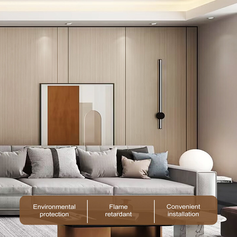 الديكور الداخلي ألواح البامبو الكريستالية الخشب الحبوب الخيزران الفحم الخشب ألواح التشطيب