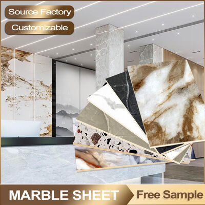 ألواح الرخام من الخشب 1220x2800mm PVC عالية اللمعان