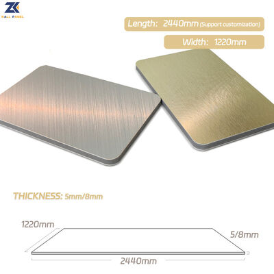 الديكور الداخلي مقاوم للماء عازل للصوت لوحات الحائط القشرة الخشبية المعدنية