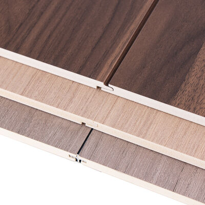 مكتب داخلي WPC مشقوق قشرة الخشب جدار لوحة دليل على الرطوبة